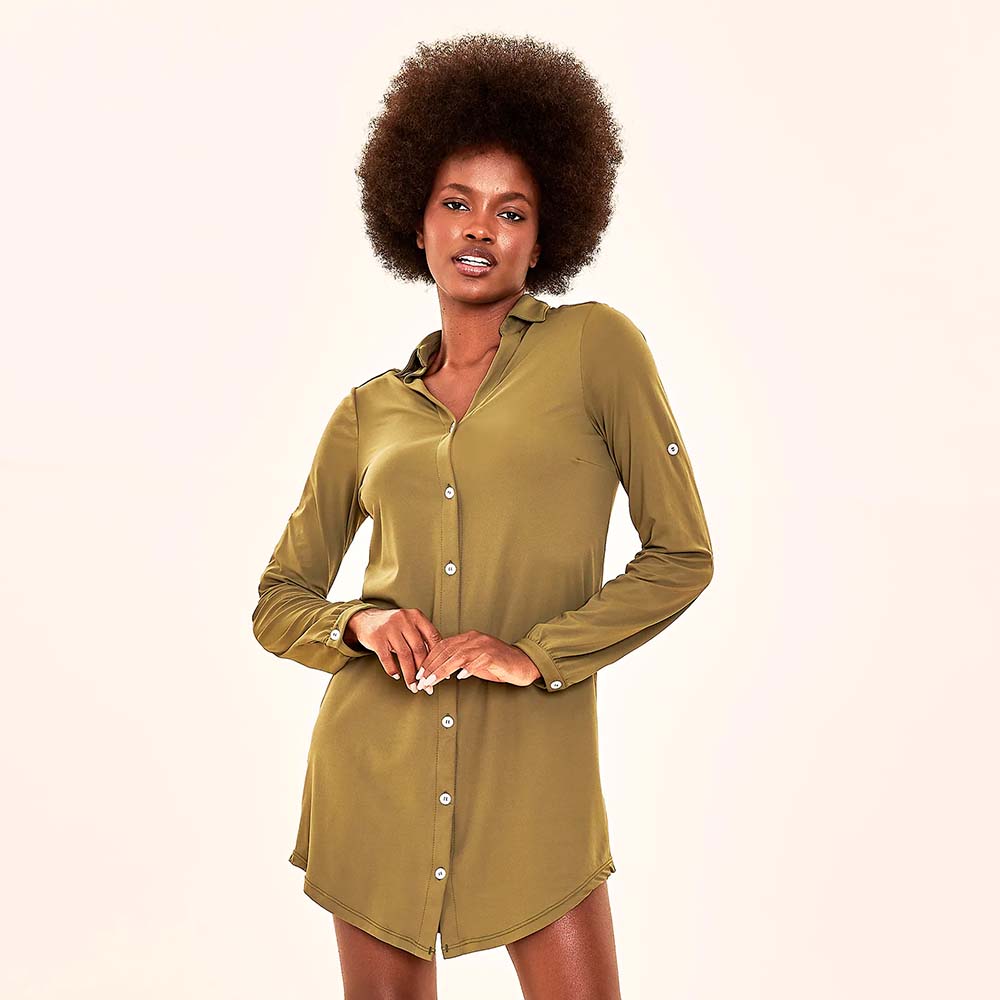 Salida de playa Copenhagen Pistacho con UPF50+