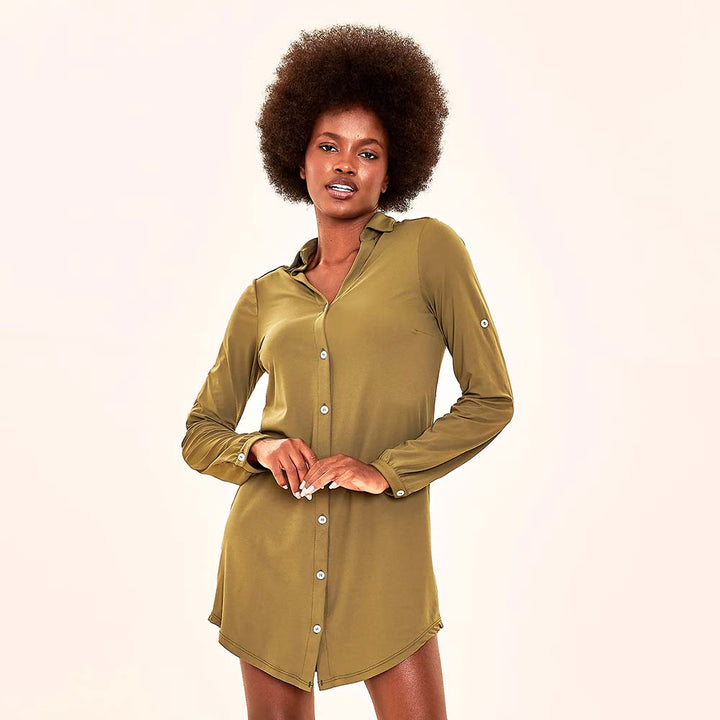 Salida de playa Copenhagen Pistacho con UPF50+