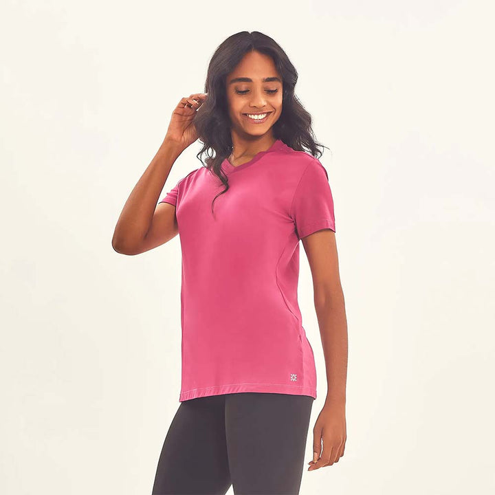 Camiseta Sport Fit Feminina con UPF50+